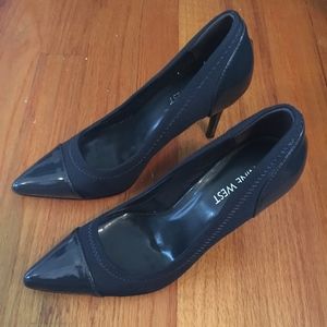 Nine West Navy Blue Patent Leather Heels